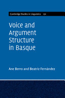 Voice and argument structure in Basque / (另開視窗)