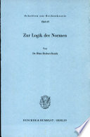 Zur Logik der Normen / (另開視窗)