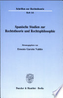 Spanische Studien zur Rechtstheorie und Rechtsphilosophie (另開視窗)