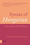 Syntax of Hungarian :non-finite verb phrases. / (另開視窗)