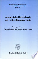Argentinische Rechtstheorie und Rechtsphilosophie heute / (另開視窗)