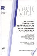 Praktische Vernunft und Rechtsanwendung :Verhandlungen des 15. Weltkongresses der Internationalen Vereinigung für Rechts- und Sozialphilosophie (IVR) in Göttingen, August 1991. (另開視窗)