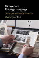 German as a heritage language :contact, variation and maintenance / (另開視窗)