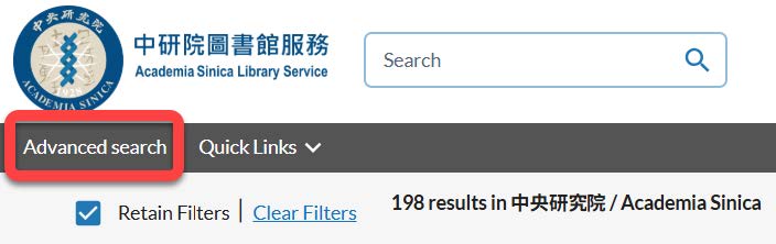 Advanced Search下拉選擇索引欄位圖片說明